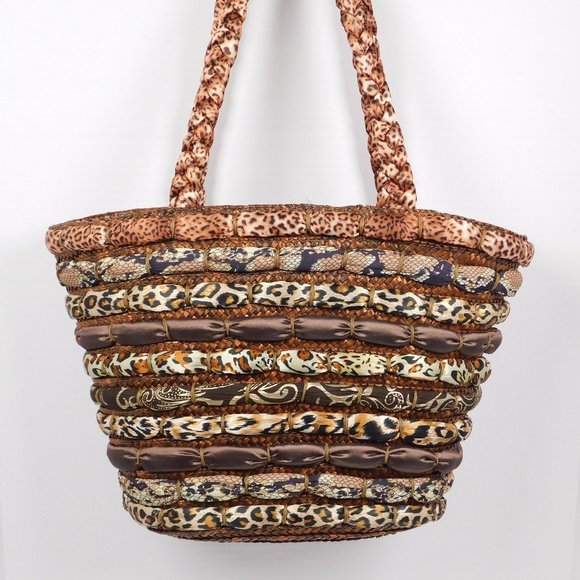 Cappelli Straworld purse straw tote satchel medium handbag purse (12124) - Picture 1 of 9